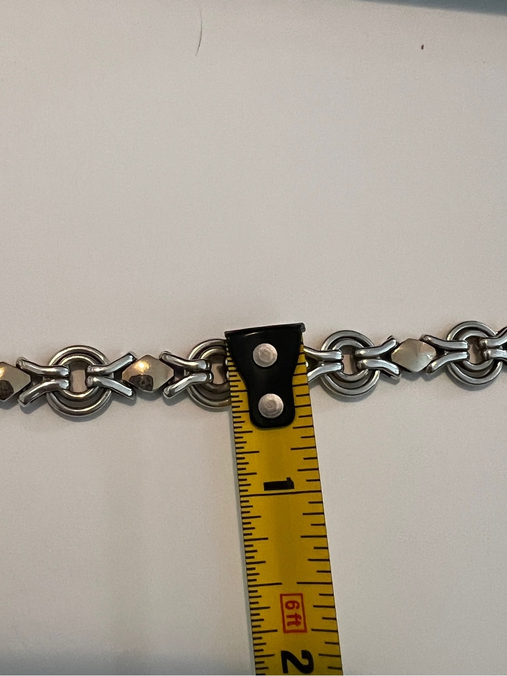 Heavy Vintage 950 Silver with Solid 18k links Bracelet with Box - Picture 9 of 10